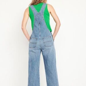 NWT Old Navy Baggy Wide-Leg Jean Overalls in Medium Blue Size 12